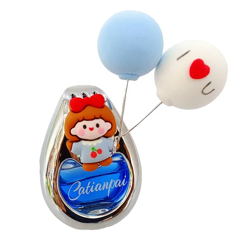 Red Balloon Girl Modern COCO Scents Creative Luxury Vent Air Outlet Liquid Car Household Fragrance Scent Diffuser