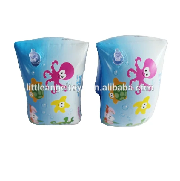B04 good quality inflatable pvc swimming armband with sea animal pattern or shape oversleeve Floats pool Float swim arm circle