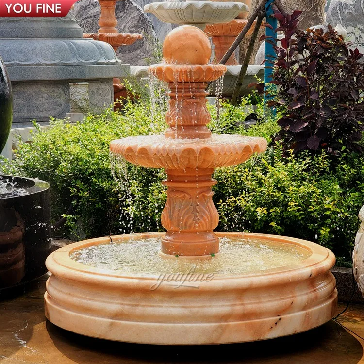 Открытый сад ручная резная Природный камень мрамор гранит вращающийся шар водяной фонтан