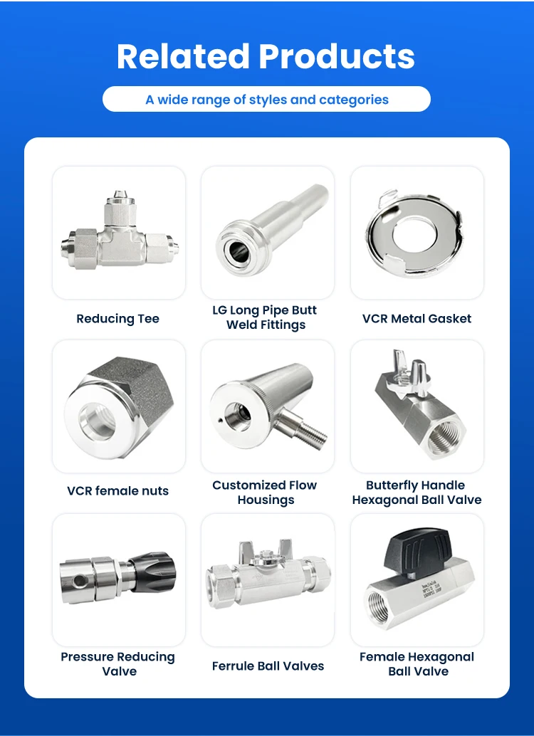 Corrosion Resistant Special Alloy Material Chemical Process Control VCR Ball Valve