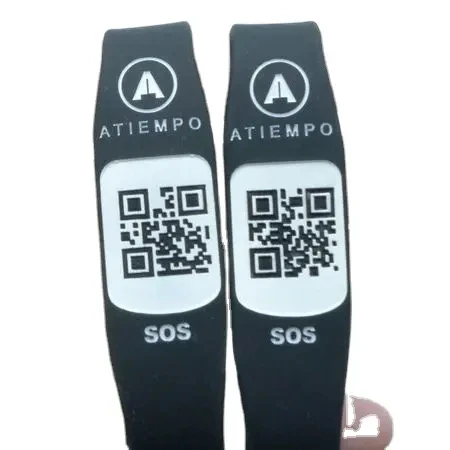 Модные ювелирные изделия силиконовый медицинский браслет SOS с кодом Qr браслеты id