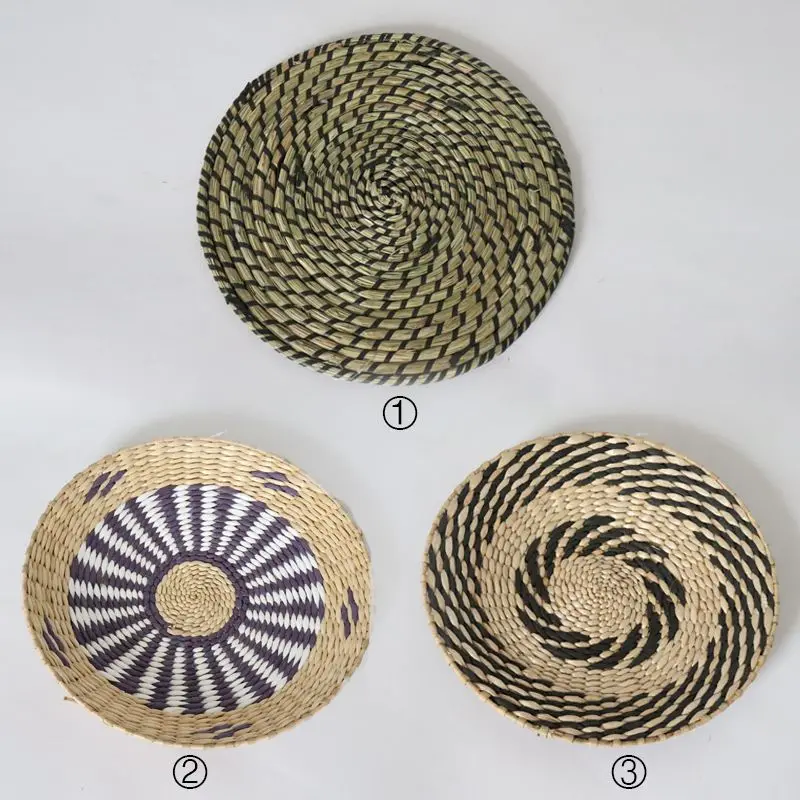 Bohemian Hanging WalL Decor Handmade Natural Woven Seagrass Wall Basket Decor