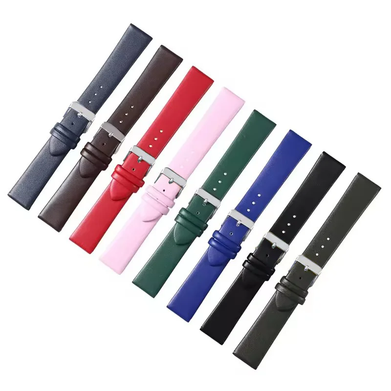 Very Soft 8mm 10mm 12mm 14mm 16mm 18mm 20mm 22mm 24mm Genuine Watch Band Leather Strap High Quality Watchbands Watch Accessories