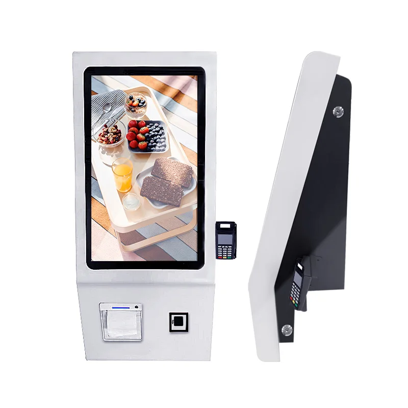 Wall mounted or Desktop restaurant bank or hotel self service ordering payment touch all in one