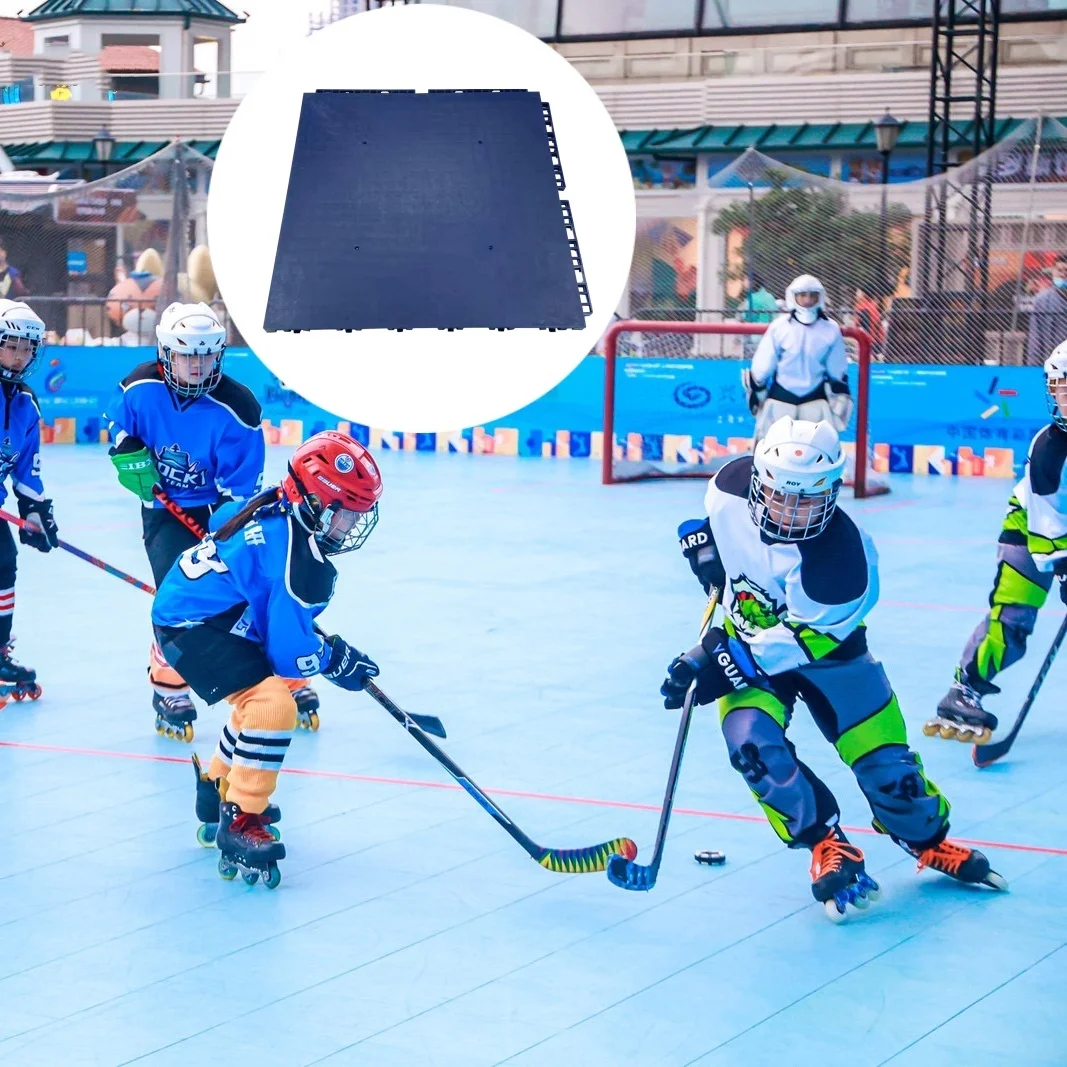 Ice hockey Tile / Ice Hockey Tiles Inline Hockey Floor / Hockey Training Skate-able plastic Ice Tiles