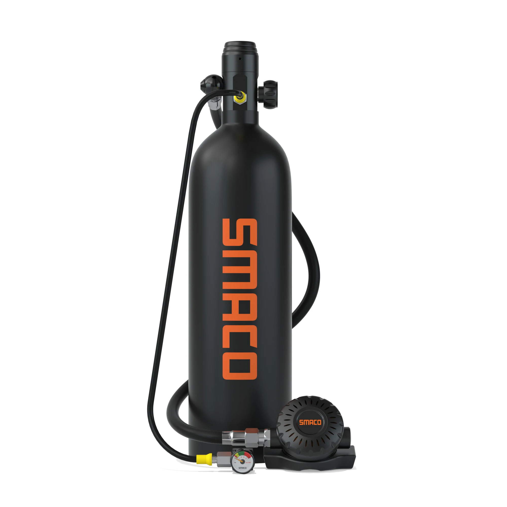 SMACO 2L Scuba Diving Cylinder high volume Tank Set up to 25 minutes dive underwater breathing diving equipment