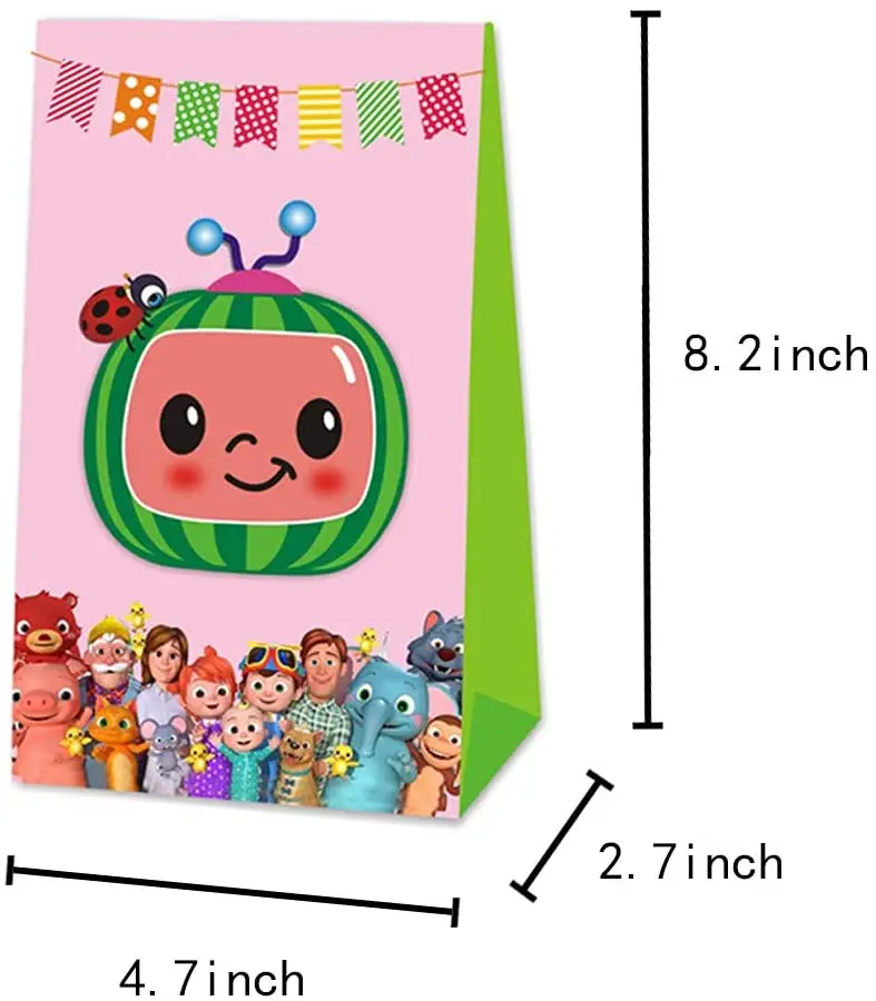 
Birthday Party Supplies Paper Candy Bag Cocomelon Gift Bag 