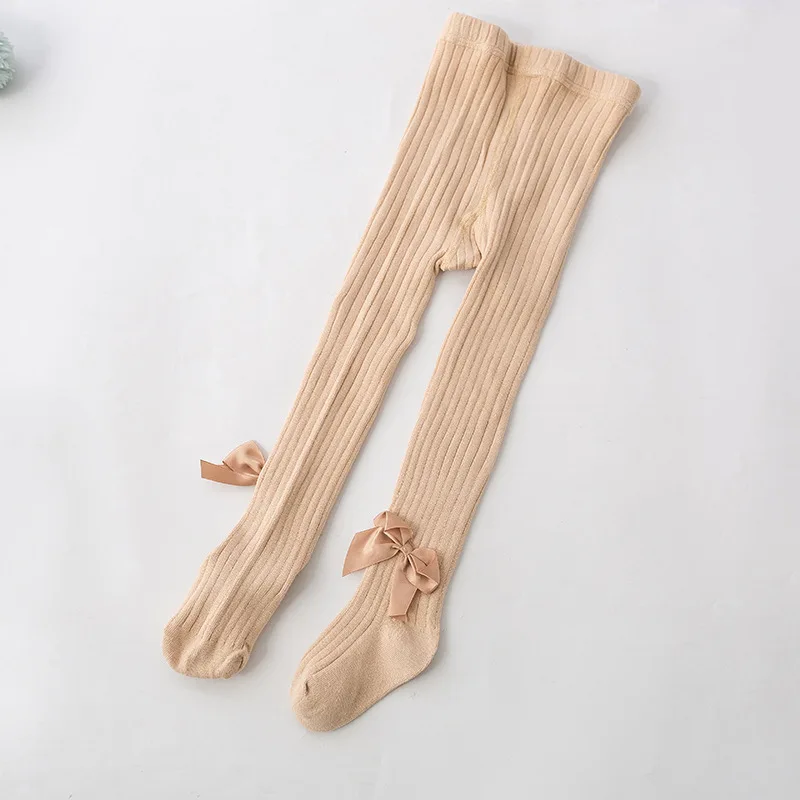 2022 Baby Toddler Infant Tights High Quality 100% Combed Cotton Kids Children Girls Ribbed Cable Knitted Tights Pantyhose