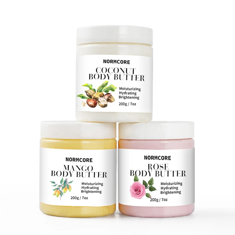 Custom Wholesale Personal Care Contract Formulator Oem Manufacturer Vegan Organic Moisturizing Skin Whitening Body Butter Cream