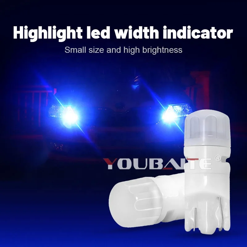 Newest design car bulb Ceramic led 168 194 501 T10 led w5w canbus 6smd 2835 with high quality chips