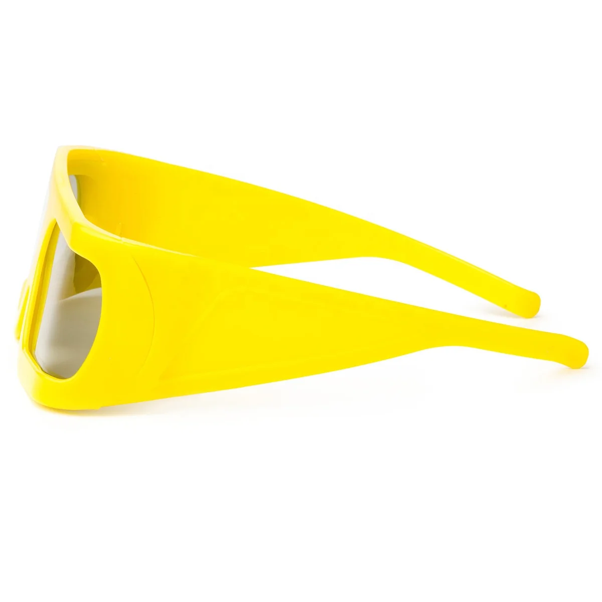 Yellow Frame Big Lens Suitable Passive 3D Glasses For 5D Cinema Use