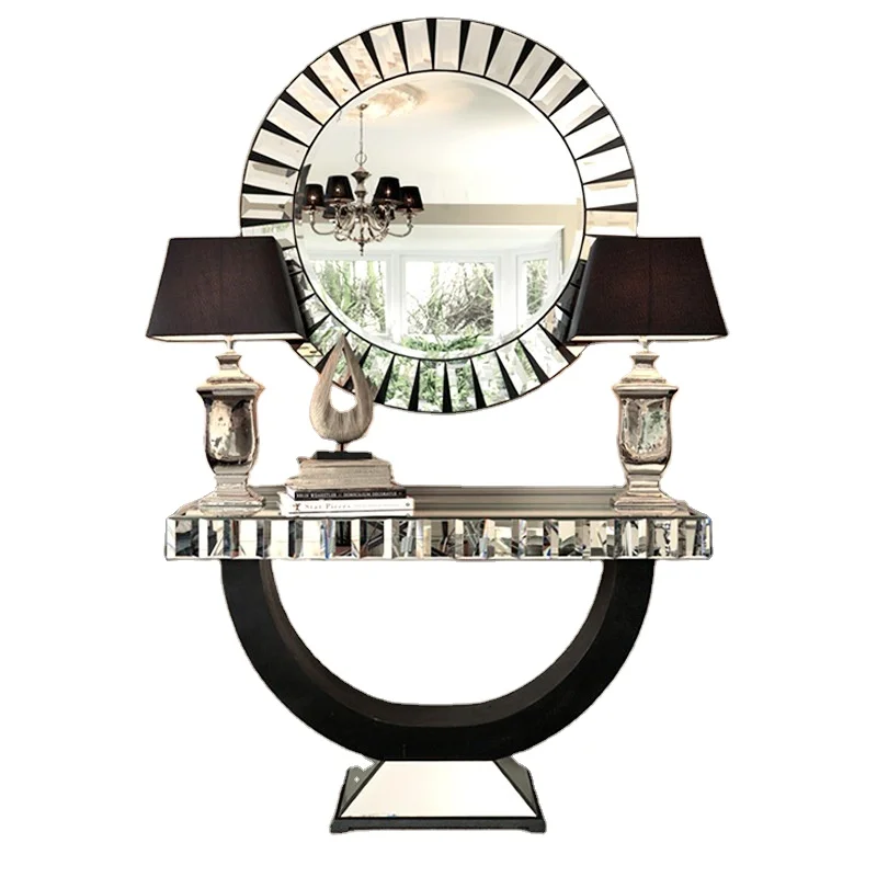 Couverts De стол De Luxe высокие свадебные центральным украшение стола из розового золота пристенный столик с зеркалом Меса Con Эспехо