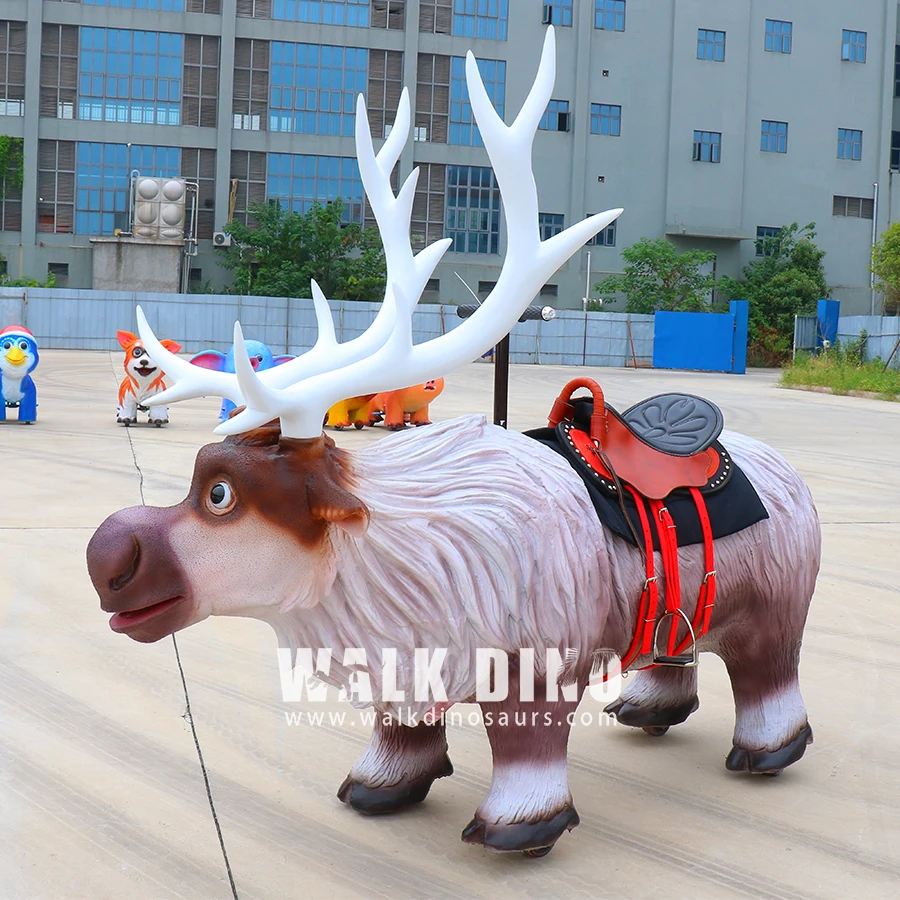 Large Shopping Malls Dinosaur Motif Park Dinosaur Animatronic Riding Dinosaur Machine