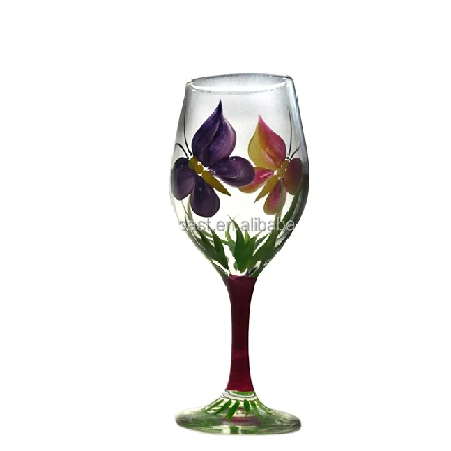 Wedding Favors Cristal Wine Glasses Painting Short Color Printed Party Wine Glasses By The Bulk