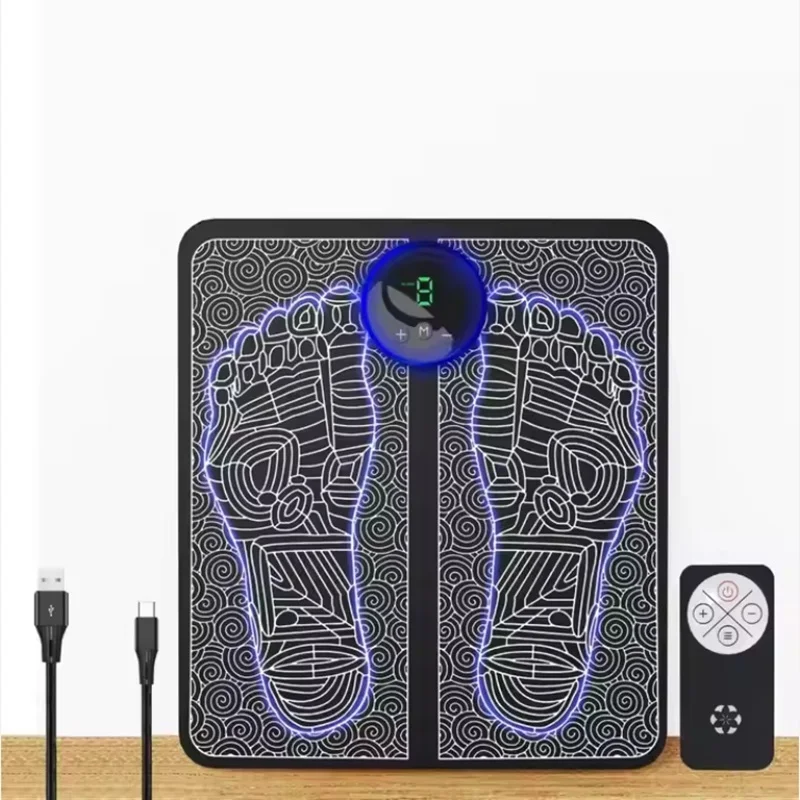 Remote Control EMS Foot Massage Pad Relax Feet Home Office Use Portable Electric TENS EMS Foot Massager Mat