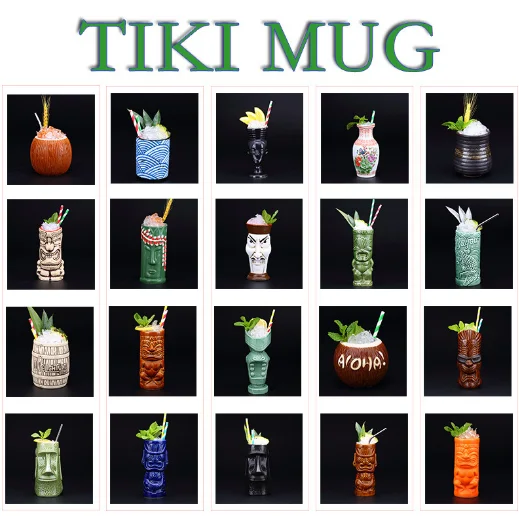 Hawaii Luau Party кружки для питья hawaii tiki Декор милые экзотические тисненые стеклянные керамические Коктейльные очки