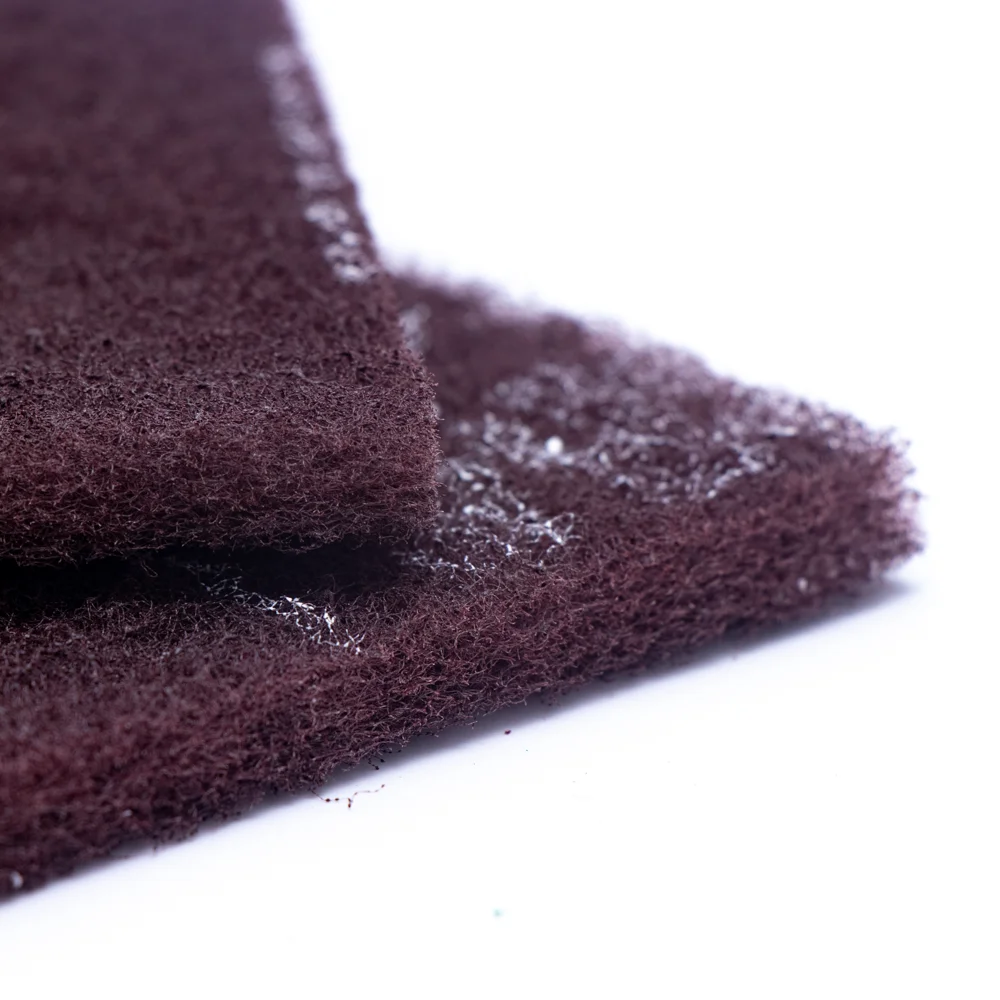 OEM aluminium oxide fast cut and finish fine dark red 7447c scouring pad alternative to steel wool
