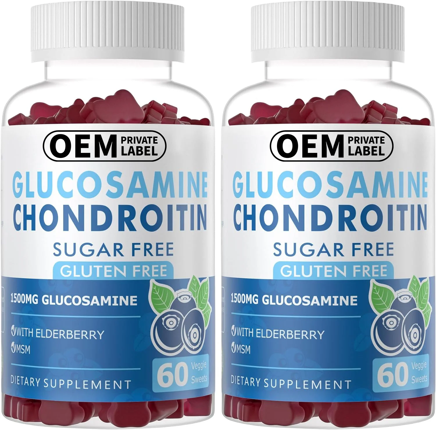 Private label glucosamine chondroitin Gummies for immune system and support joint function dietary supplement