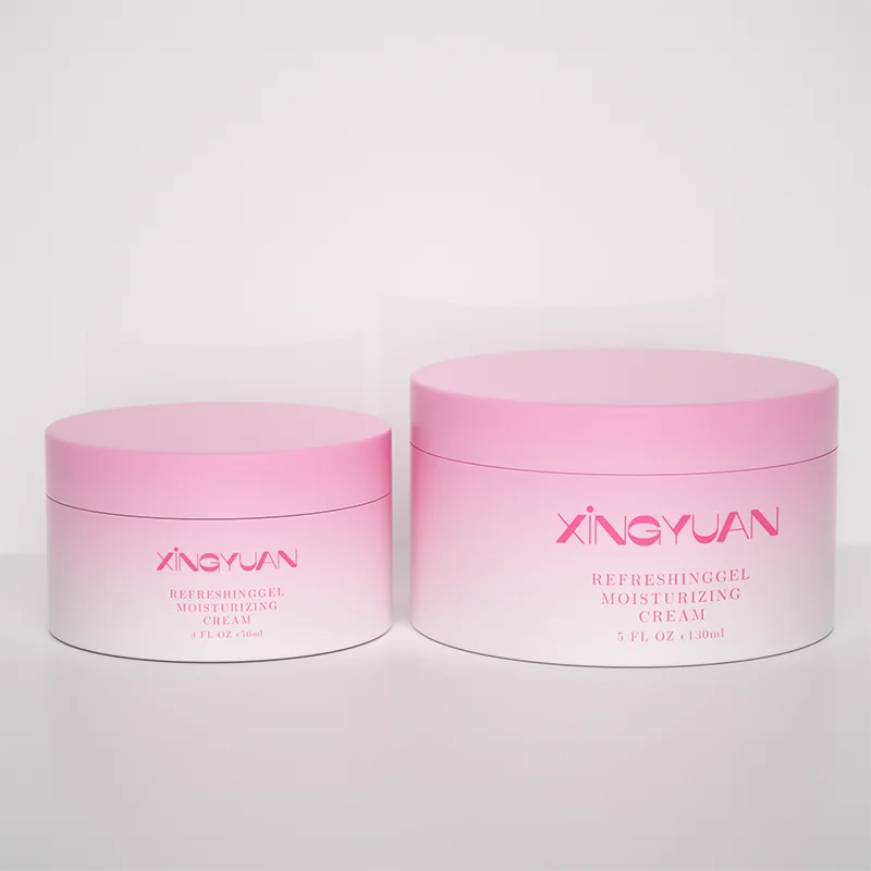 Wide mouth empty container pp cosmetics skincare frosted colorful pink thick wall plastic jar with lids for lotion and creams