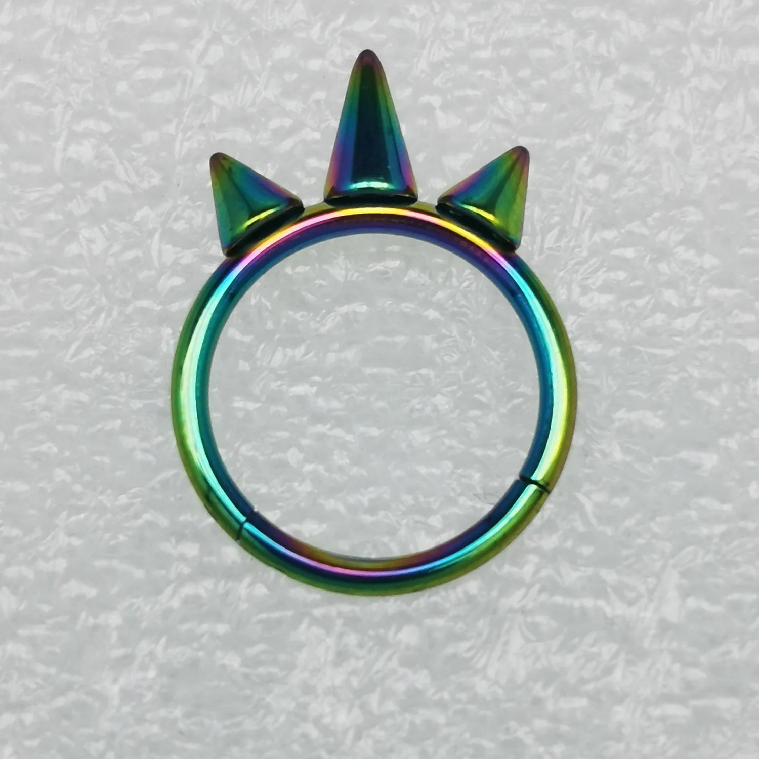 Long Spikes 316L Stainless Steel Seamless Nose Cartilage Piercing Hoop Round Septum Ring Surgical Steel Body Piercing Jewelry