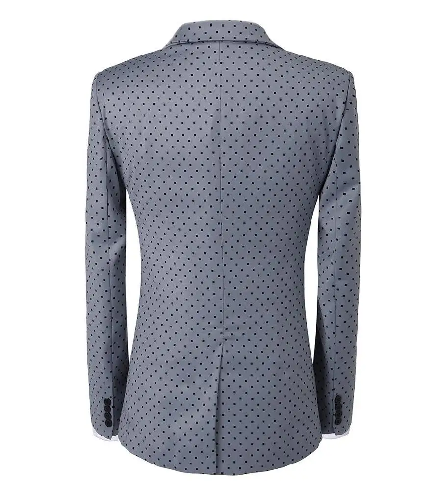 Slim Fit printed cycling suit set bulletproof tuxedo (Blazer+vest+Pants)