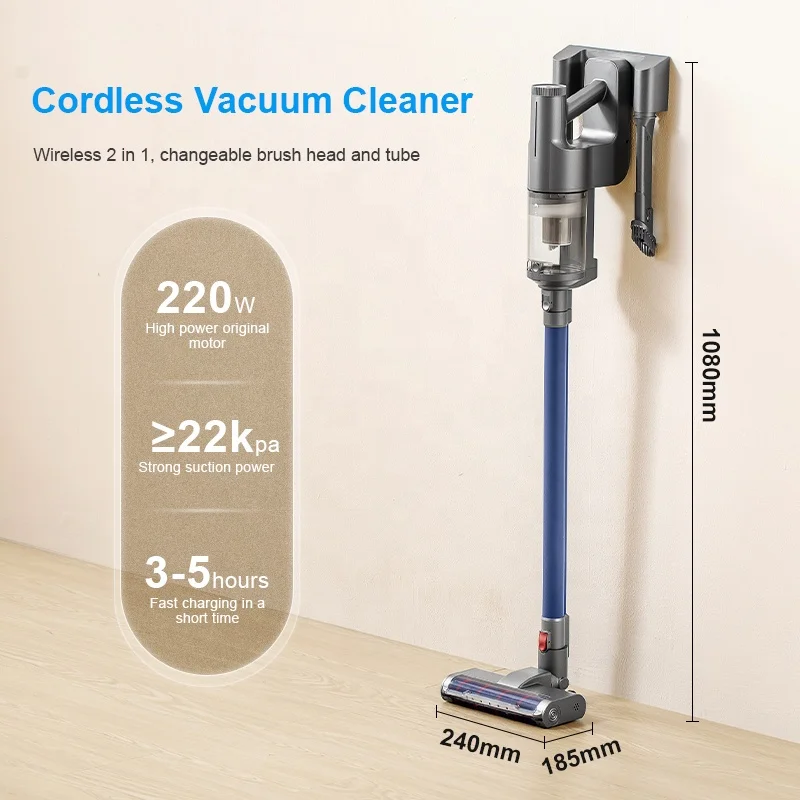 JK-Q8 Wireless Aspirador De Po Vertical Upright Battery Powered Aspirapolvere Wet And Dry Hand Stick Vacuum Cleaner
