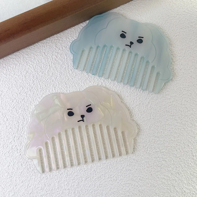 Sayoung Fancy Sweet Cartoon Acetate Comb High Quality Small Size  Pocket  Comb For Women Girls Hair Accessories