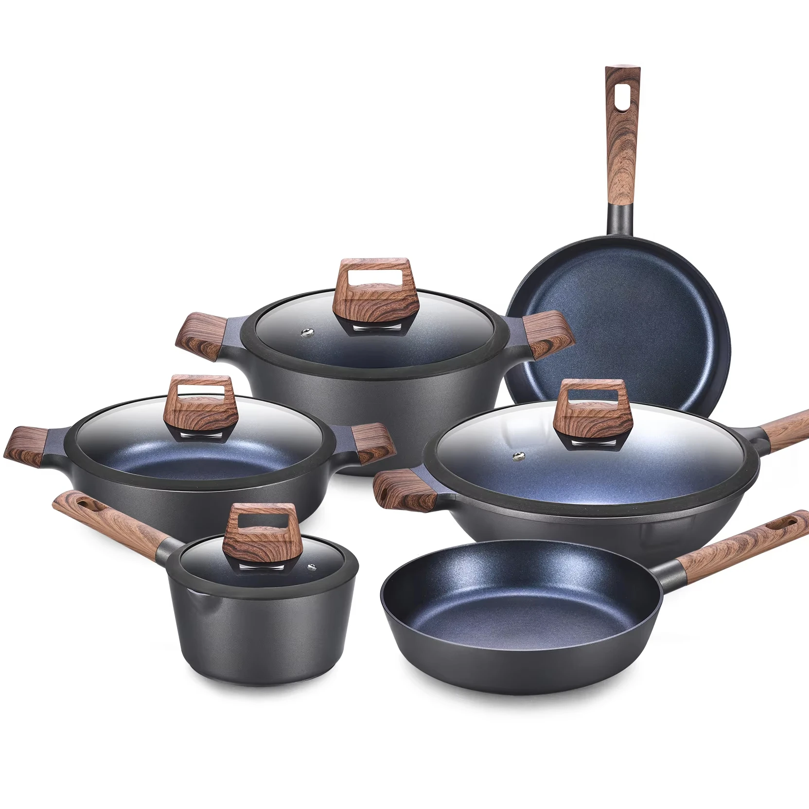 kitchen aluminum pancake pan  pans  non stick cookware sets casseroles frying pan marmites  pots cooking pot set