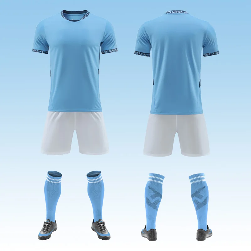 Adult Children Soccer Kids Football Jerseys Set Uniforms Soccer with Customized  and Original city  Soccer Wear