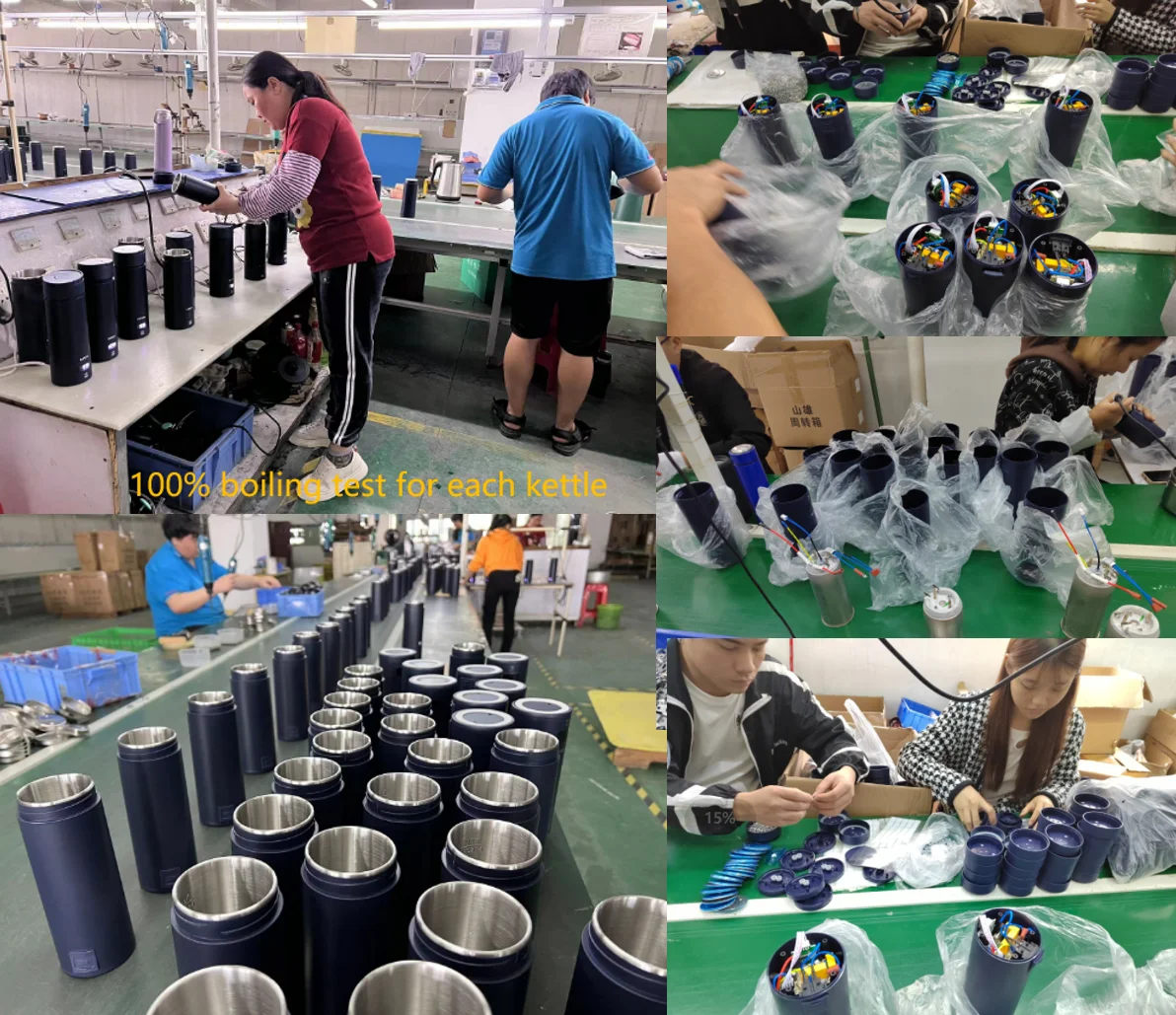 customized portable water  boiling bottle mini travel electric kettle water heating cup with 4 multi temperature control