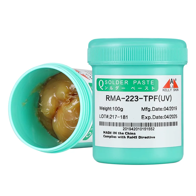 RMA-223 паяльный флюс KELLYSHUN, 100 г, не чистая паяльная флюс для телефона, бессвинцовый флюс, бессвинцовый