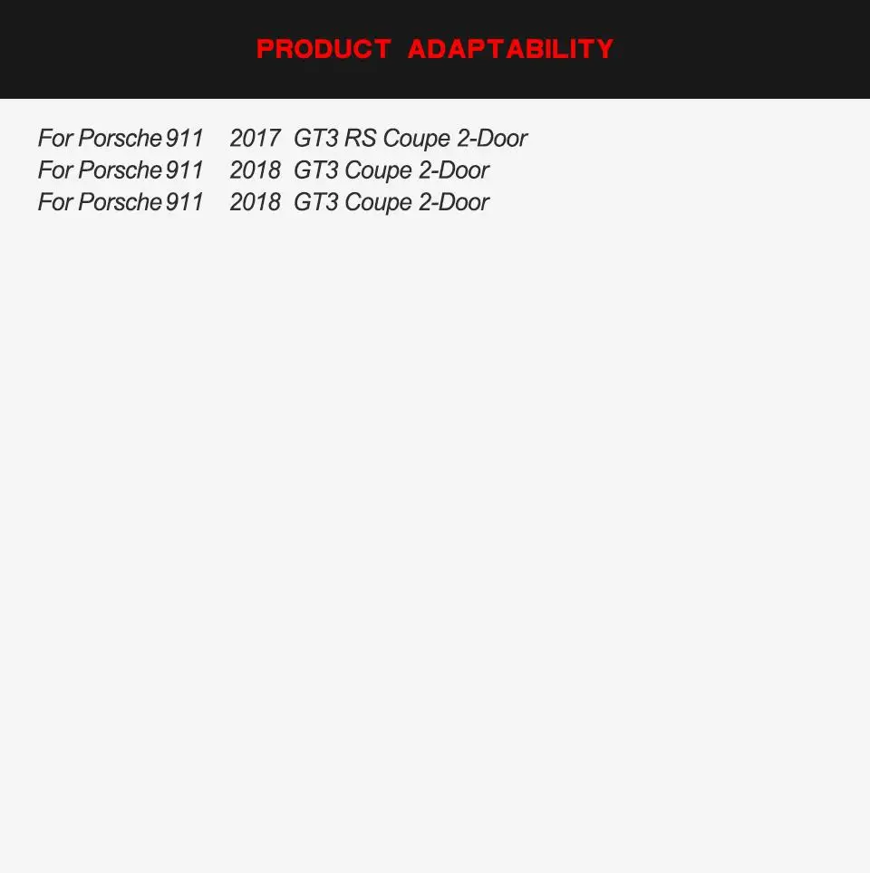 Fit For Porsche 911 991.2 GT3 RS Dry Carbon Front Bumper Splitter Air Vent Cover