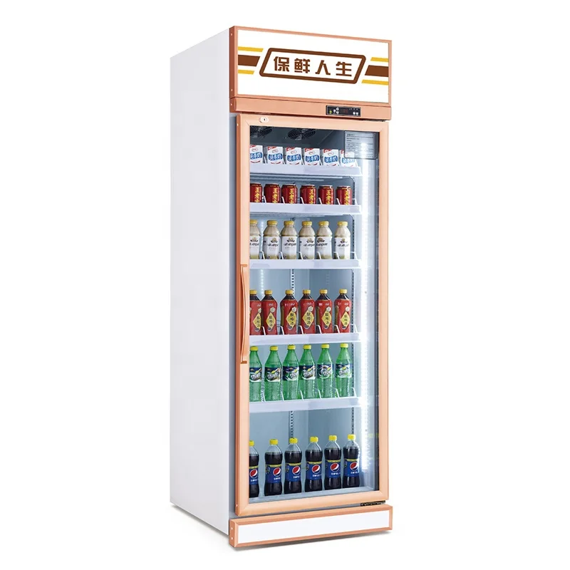 Supermarket glass door horizontal beverage cabinet  machine deep freezer