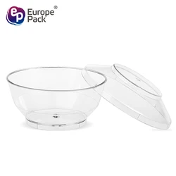 Factory manufacturers disposable clear 4oz plastic salad fruit dessert bowls with lid