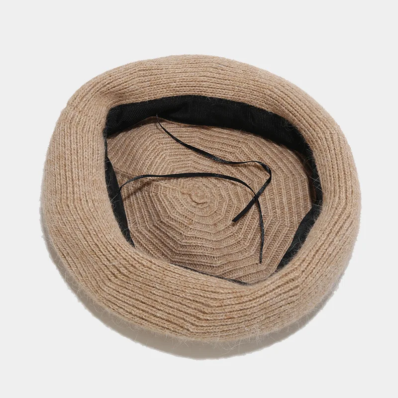 New style women wool knitted berets high quality winter beret hats custom logo crochet hats