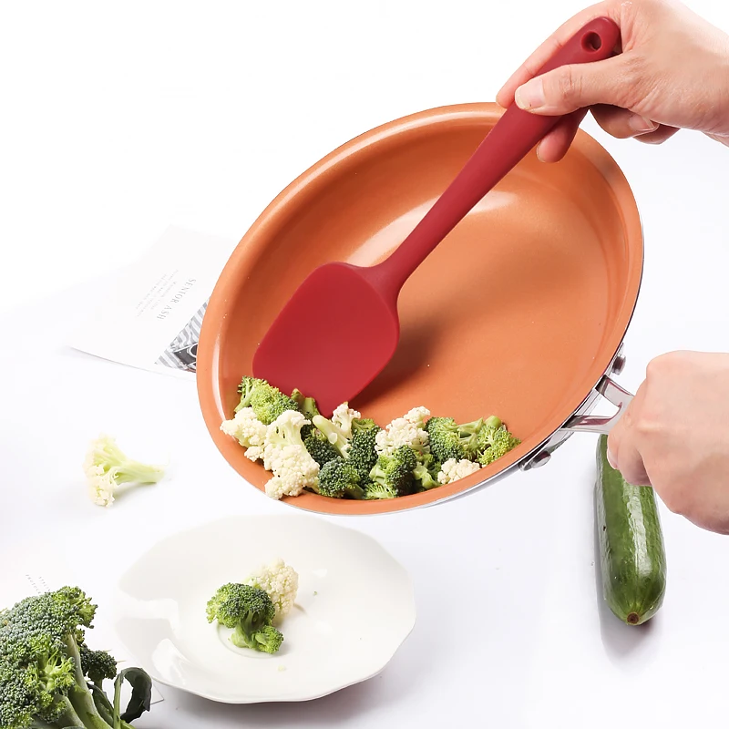 Высококачественный резиновый силиконовый шпатель для пищевых продуктов скребок с антипригарным