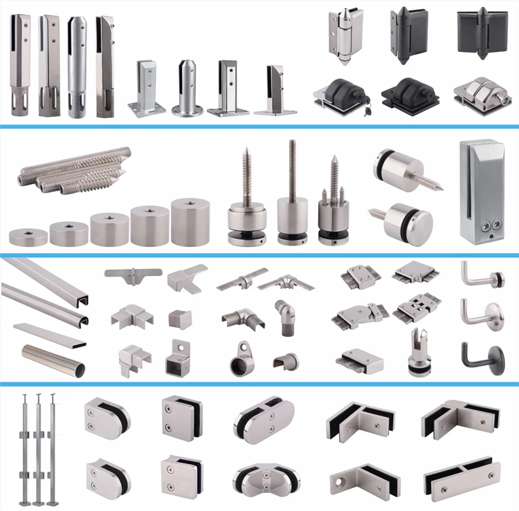 Stainless Steel Glass Clip Heavy Duty Glass Guardrail Hardware Accessories Glass Guardrail Clip