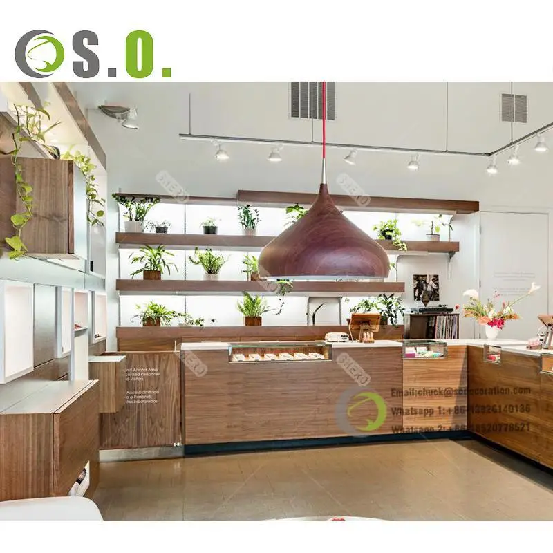 Cigar Shop Furniture Wooden Display Counter Smoke Shop Accessories Showcase Cabinet Tobacco Retail Shop Design