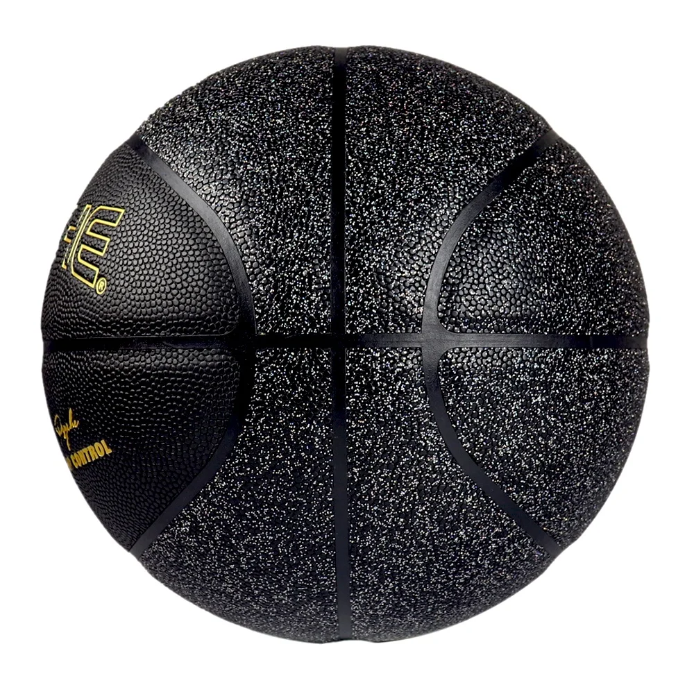 PSYCHE Custom Basketball with Your Logo Size 7 Pearly Black PU Indoor Outdoor for Training