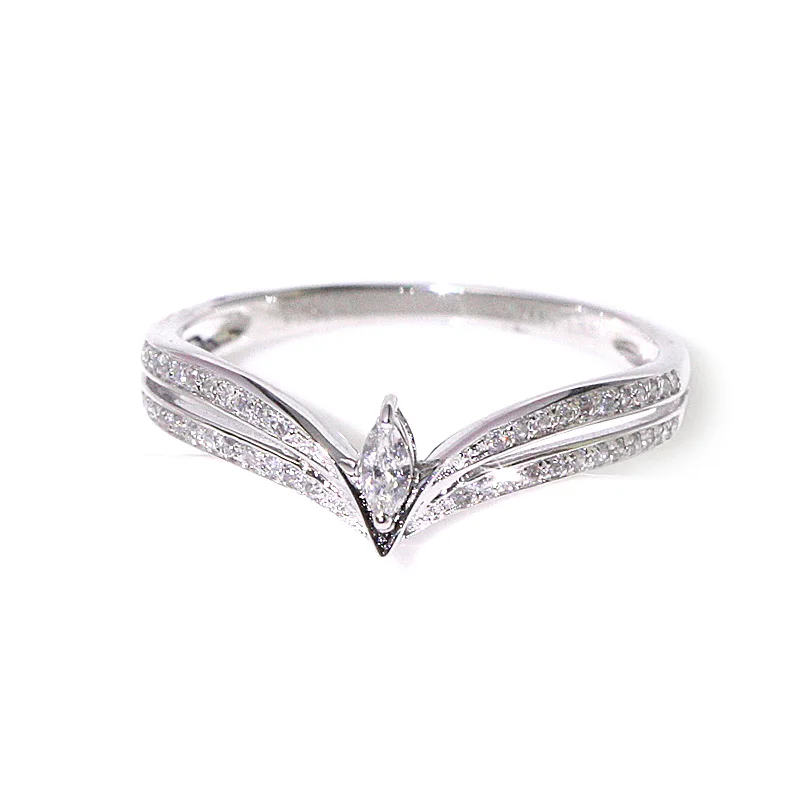 High quality diamond engagement crown ring white gold for women fine jewelry