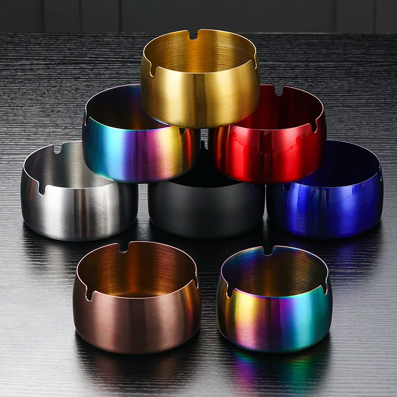 Stainless Steel Ash Tray Use for Smoking Cigar Ashtray Metal Custom Ashtrays Smoking Accessories Ashtray