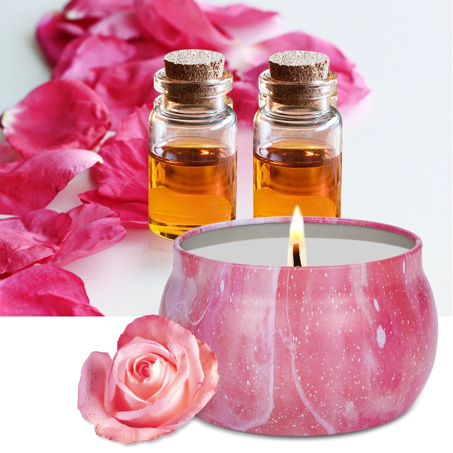 Candle Tin Multi Luxury Scented Soy Wax Small Round Candles