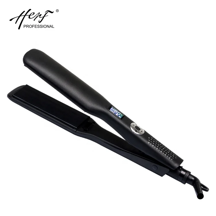 Herf 2021 Professional Temperature Control Titanium Hair Straightener Flat Iron