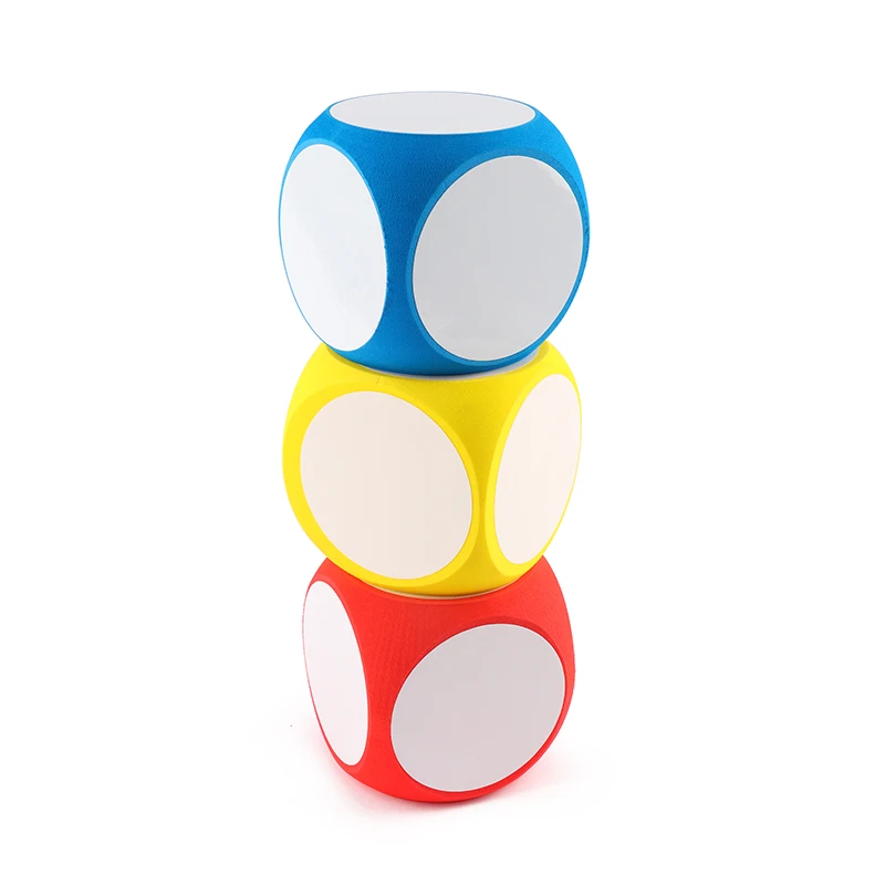 Custom Printing Logo Wholesale Engrave Funny Plastic Eva Soft Foam Polyhedral 6 Sided Dice for  Playing Game