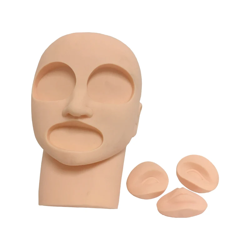 Bolin 3D Practice Tattoo Head Mannequin Silicone Makeup Model Head