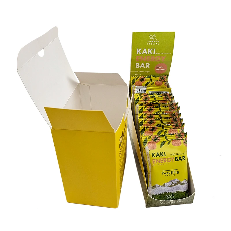 Custom Counter Display Packaging Boxes Protein Chocolate Bar Energy Supplements Small Bottle Packaging Cardboard Boxes
