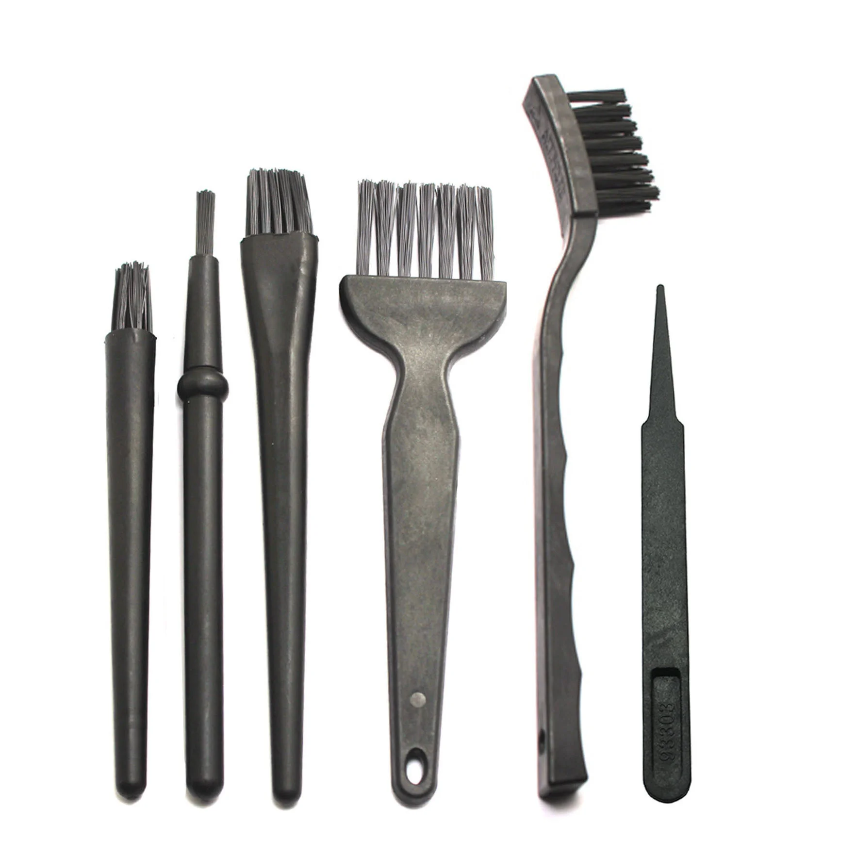 Wholesale 6 in 1 brush tweezers anti-static brush portable handle home cleaning computer keyboard cleaning brush kit