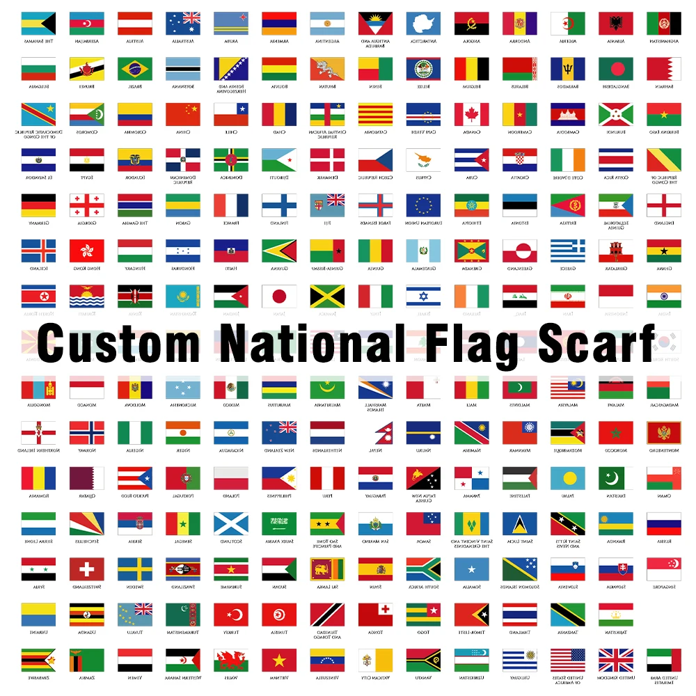 paris 2024 sports games scarf polyester square digital printing design LOGO satin custom National Flag scarf