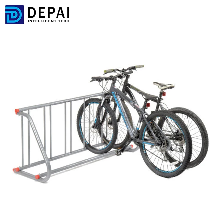 6 Capacity Outdoor Bicycle Rack Standing Floor Sided Bike Parking Racks with Steel