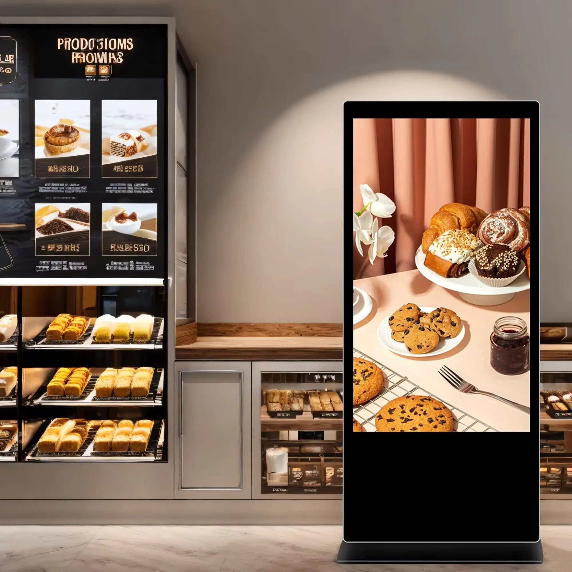 43 55 65 inch LCD Smart Floor standing Kiosk Digital Signage And Displays IPS Touch Screen Kiosk Advertising Totem